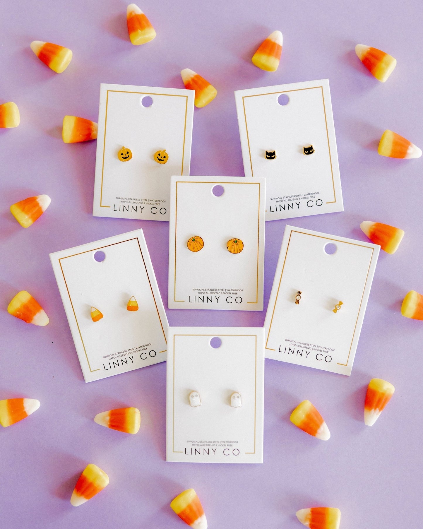 Screwback Stud Earrings - Black Cat - Shop LINNY CO