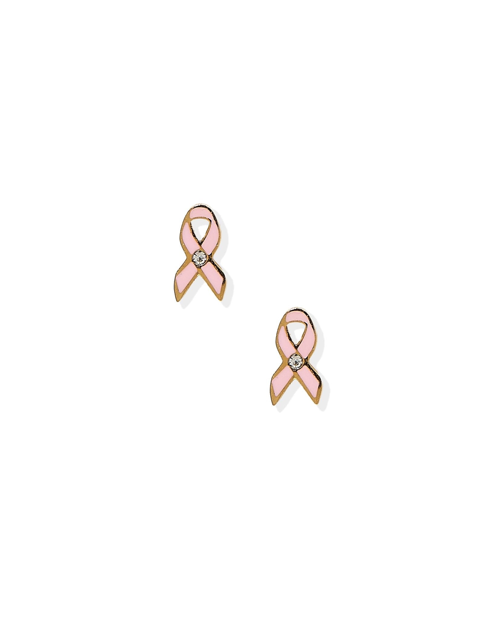 Screwback Stud Earrings - Breast Cancer Ribbon PREORDER - Shop LINNY CO