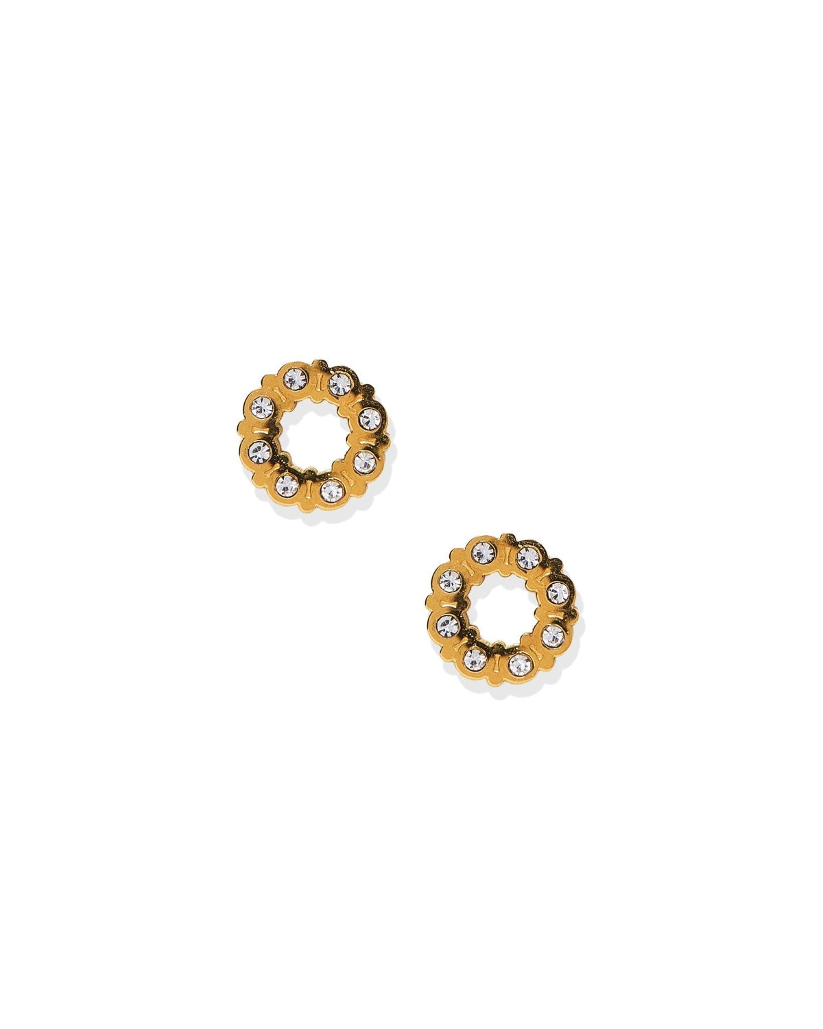 Screwback Stud Earrings - Brinley CZ Gold - Shop LINNY CO
