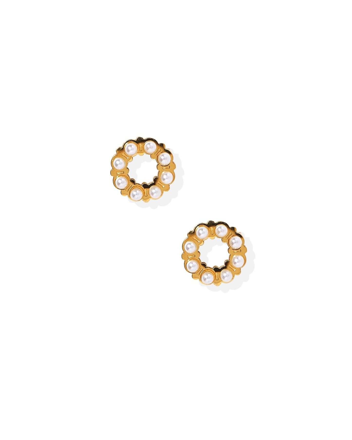 Screwback Stud Earrings - Brinley Pearl - LINNY CO WholesaleStuds