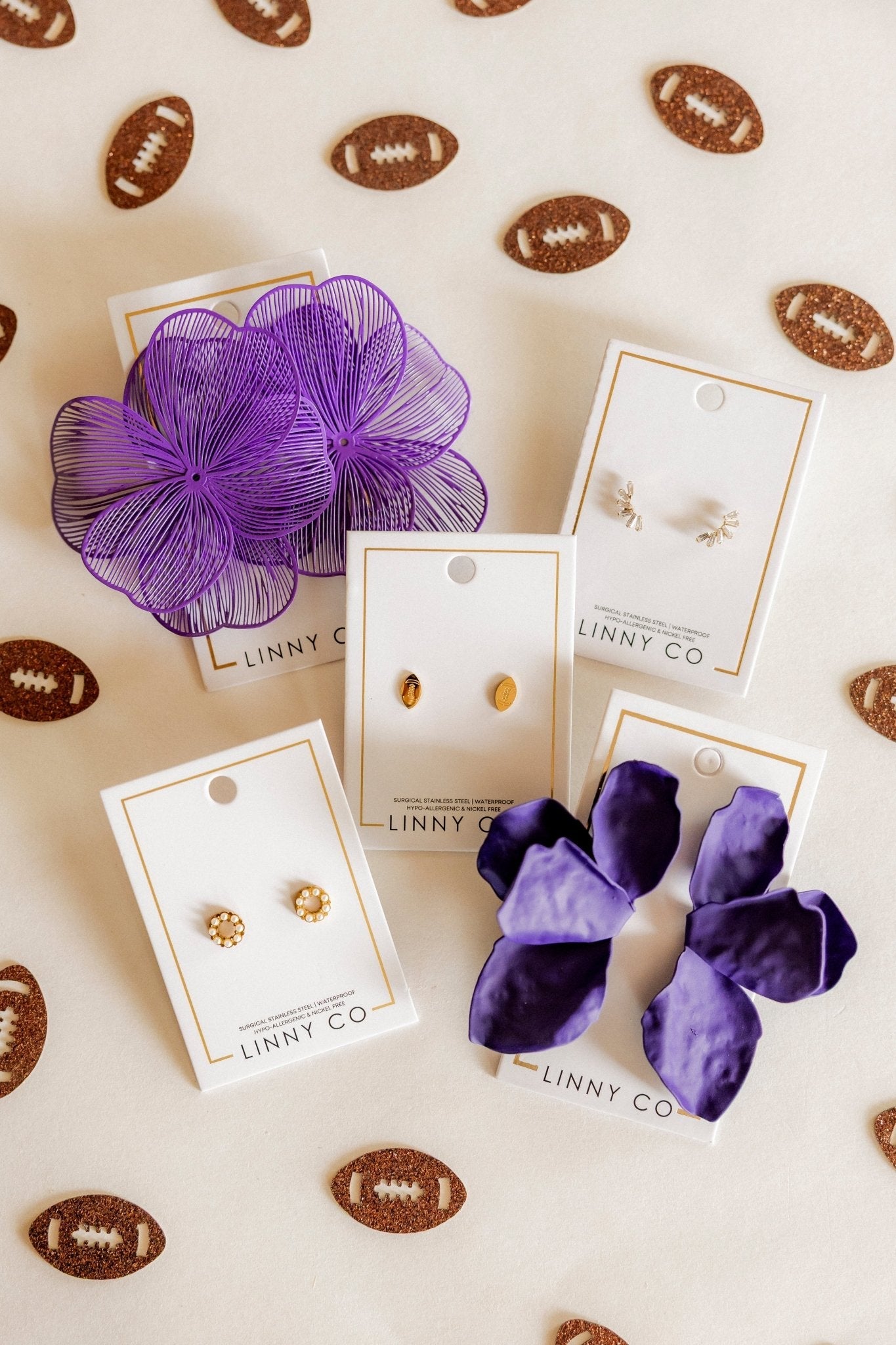 Screwback Stud Earrings - Brinley Pearl - LINNY CO WholesaleStuds