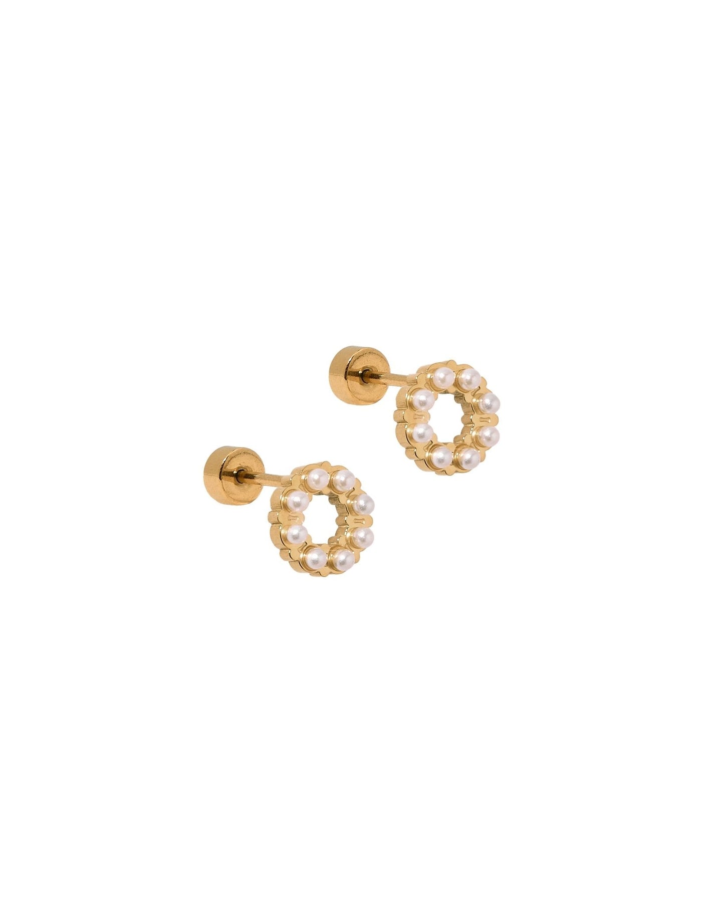 Screwback Stud Earrings - Brinley Pearl - LINNY CO WholesaleStuds