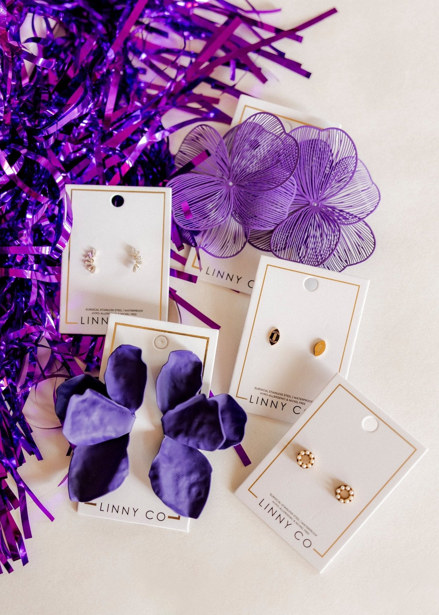 Screwback Stud Earrings - Brinley Pearl - LINNY CO WholesaleStuds
