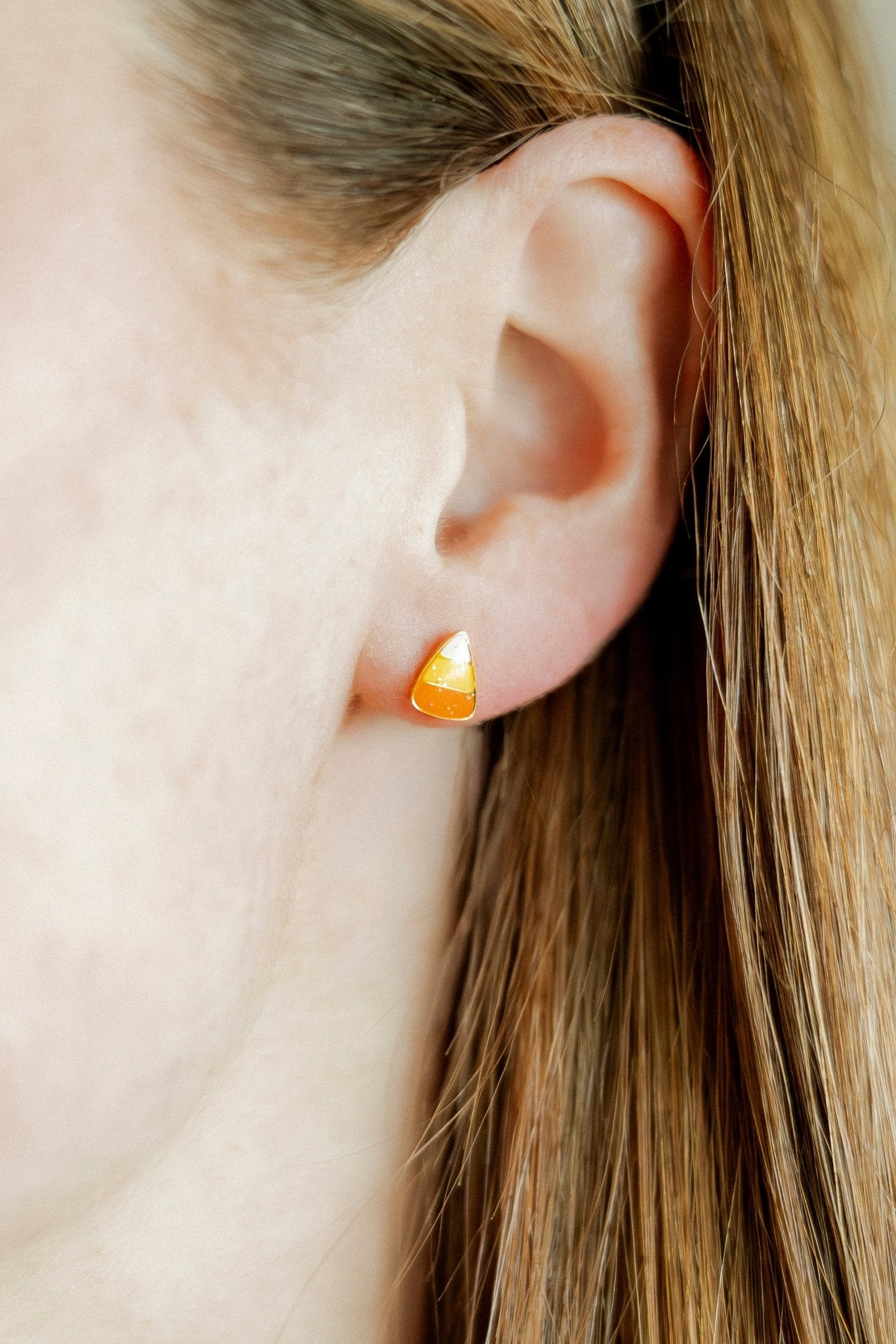 Screwback Stud Earrings - Candy Corn - Shop LINNY CO