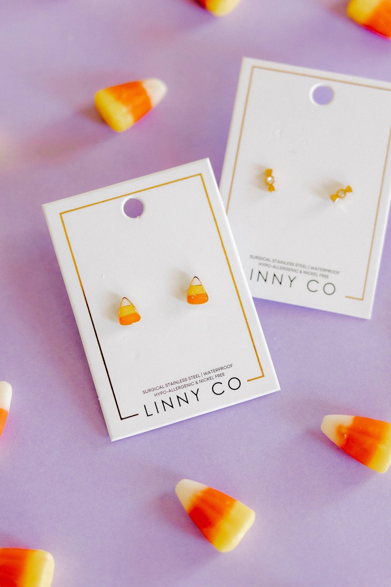 Screwback Stud Earrings - Candy Corn - Shop LINNY CO