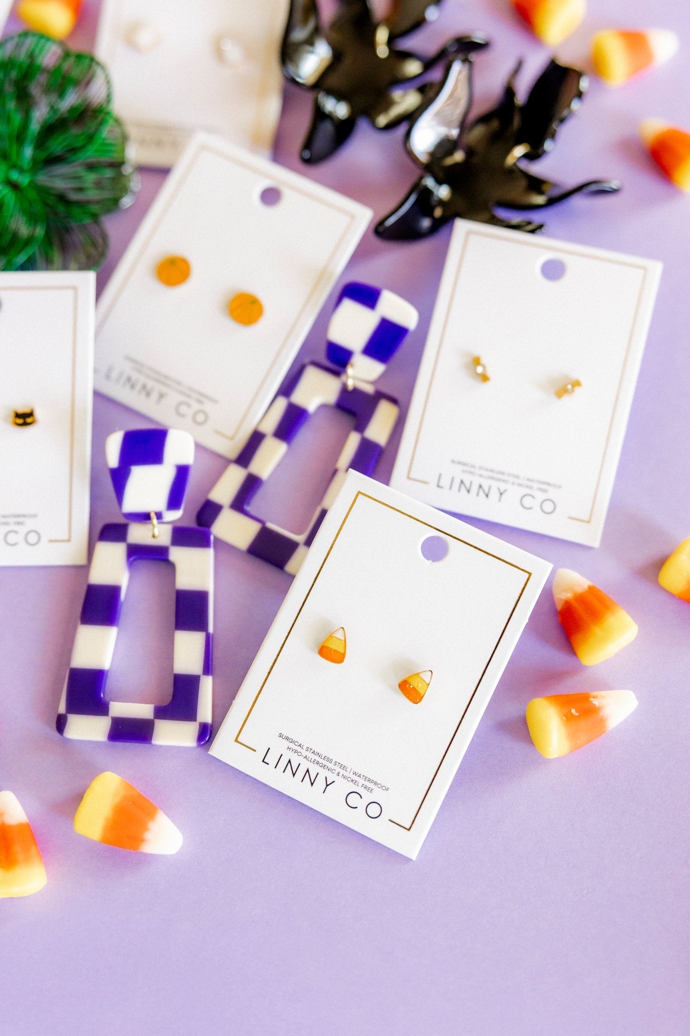 Screwback Stud Earrings - Candy Corn - Shop LINNY CO