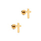 Screwback Stud Earrings - Catherine Cross Gold - Shop LINNY CO