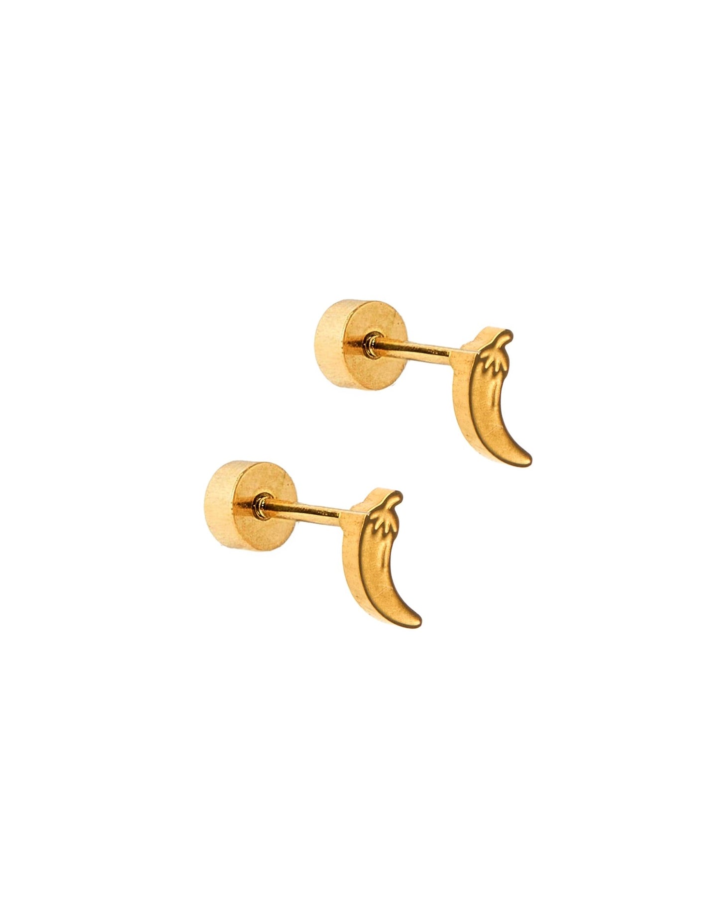 Screwback Stud Earrings - Chili Pepper Gold - Shop LINNY CO