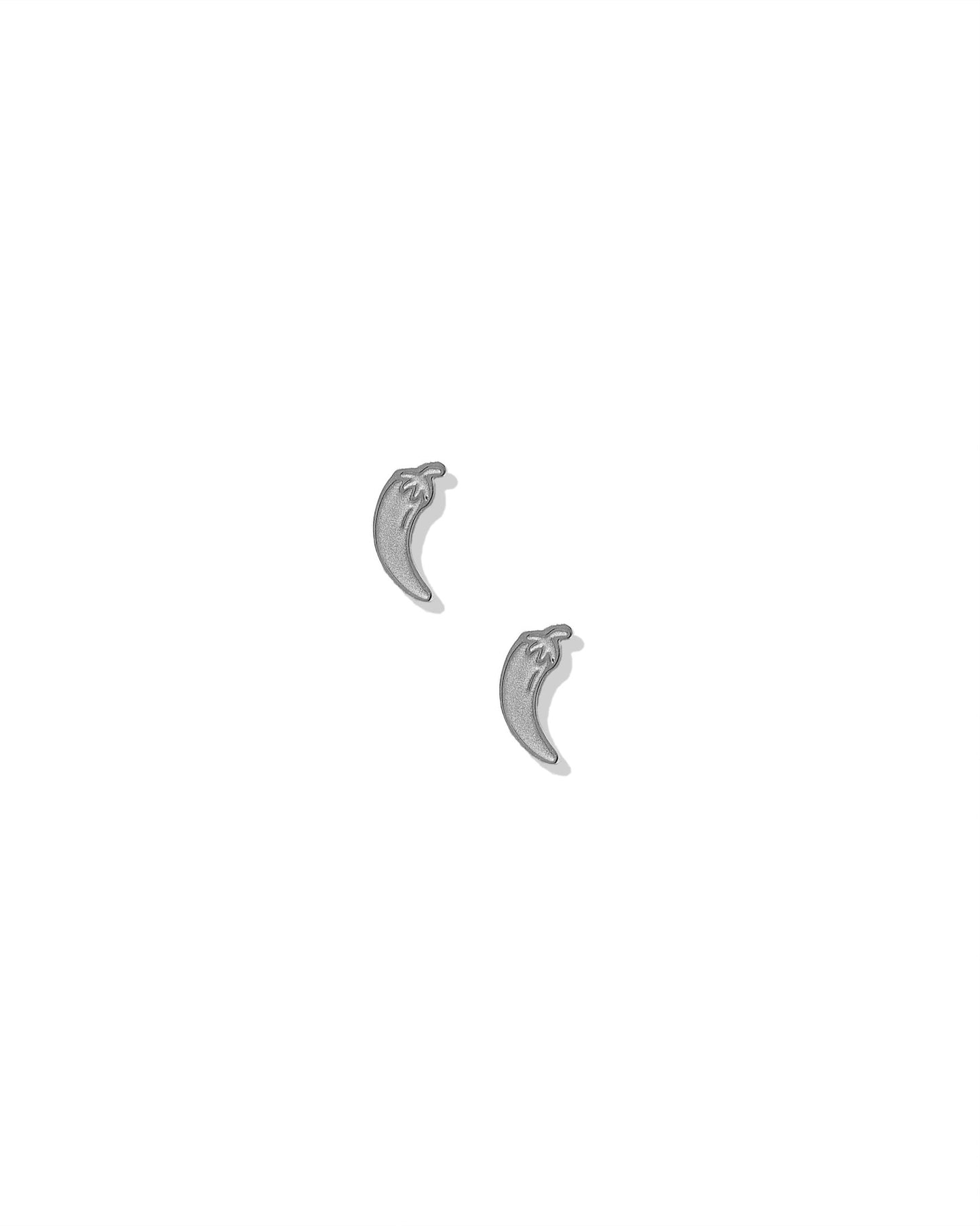 Screwback Stud Earrings - Chili Pepper Silver - Shop LINNY CO