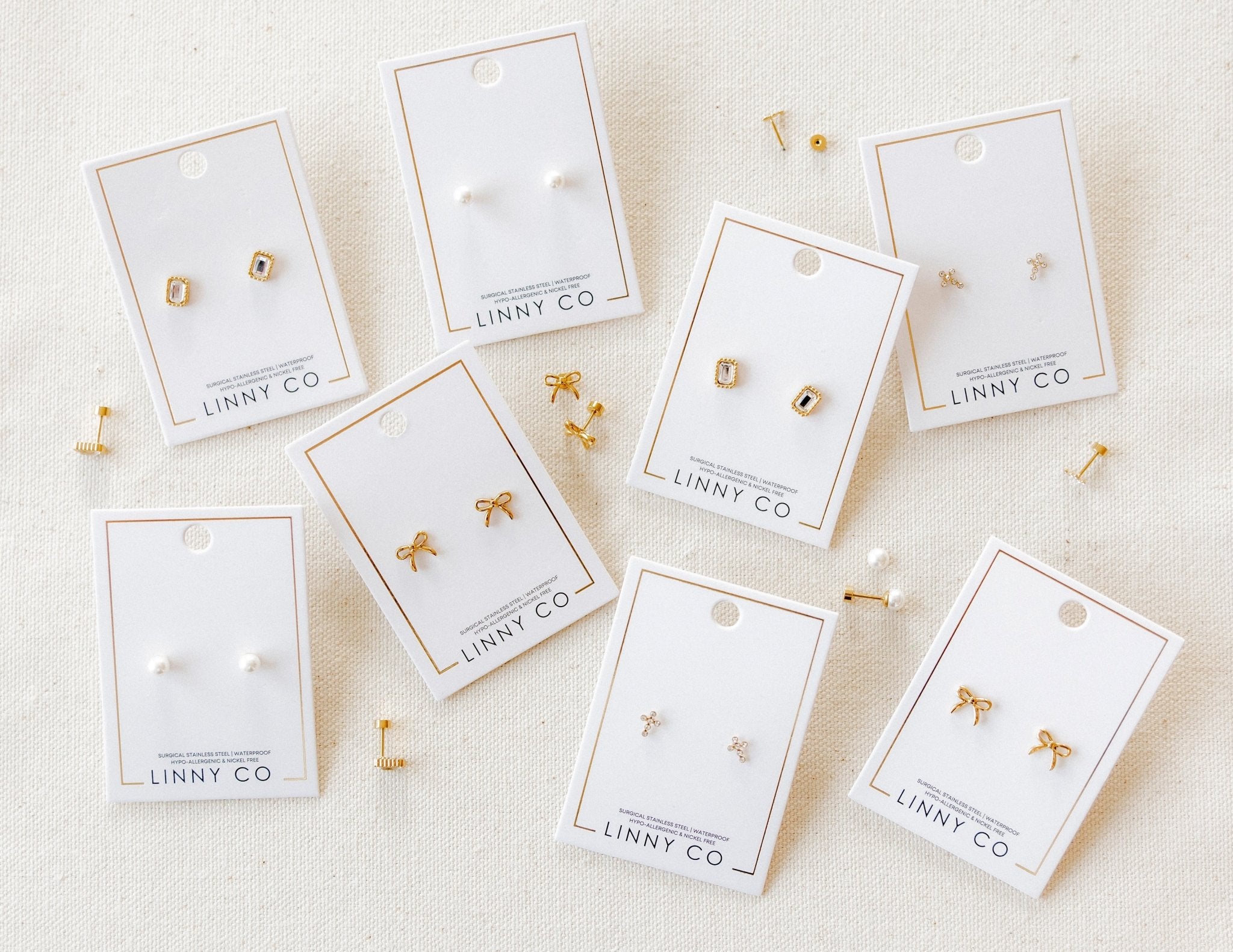 Screwback Stud Earrings - Clara Cross - Shop LINNY CO