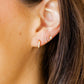 Screwback Stud Earrings - Clara Cross Gold Sparkle - Shop LINNY CO