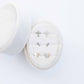 Screwback Stud Earrings - Clara Cross Silver - Shop LINNY CO