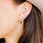 Screwback Stud Earrings - Clara Cross Silver Sparkle - Shop LINNY CO