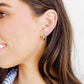 Screwback Stud Earrings - Clara Cross Silver Sparkle - Shop LINNY CO