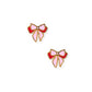 Screwback Stud Earrings - Collins Bow - Shop LINNY CO