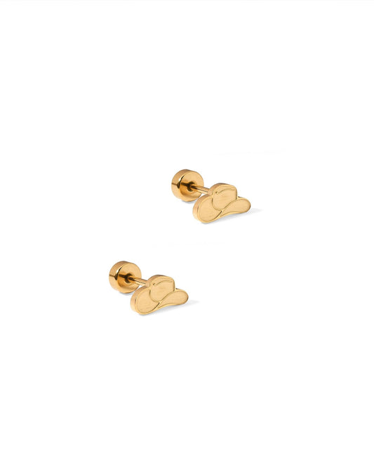 Screwback Stud Earrings - Cowgirl Hat - Shop LINNY CO