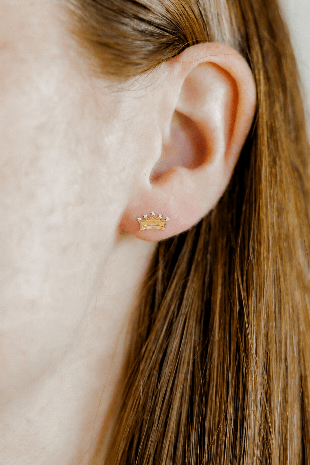 Screwback Stud Earrings - Crown Gold - Shop LINNY CO