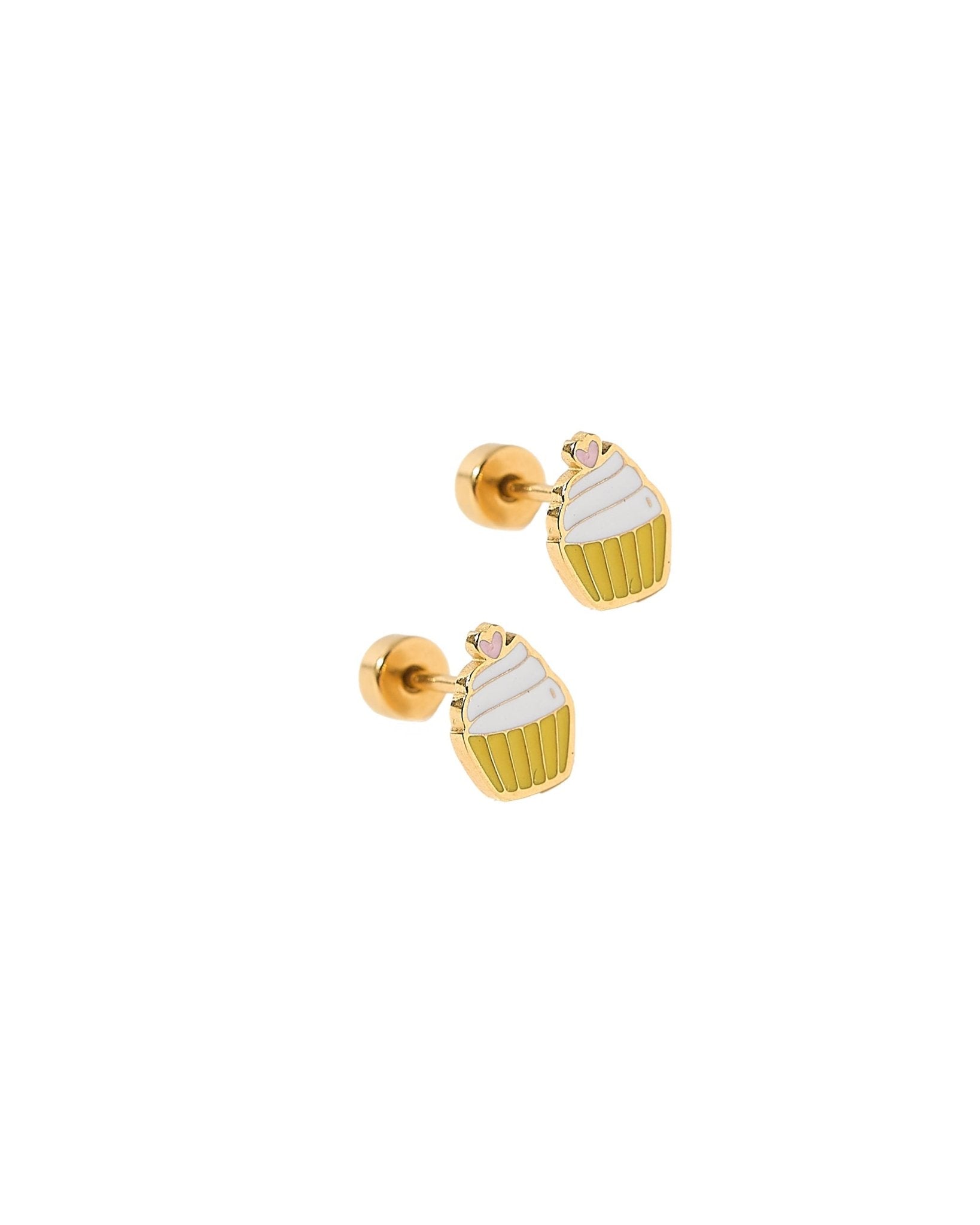 Screwback Stud Earrings - Cupcake - Shop LINNY CO