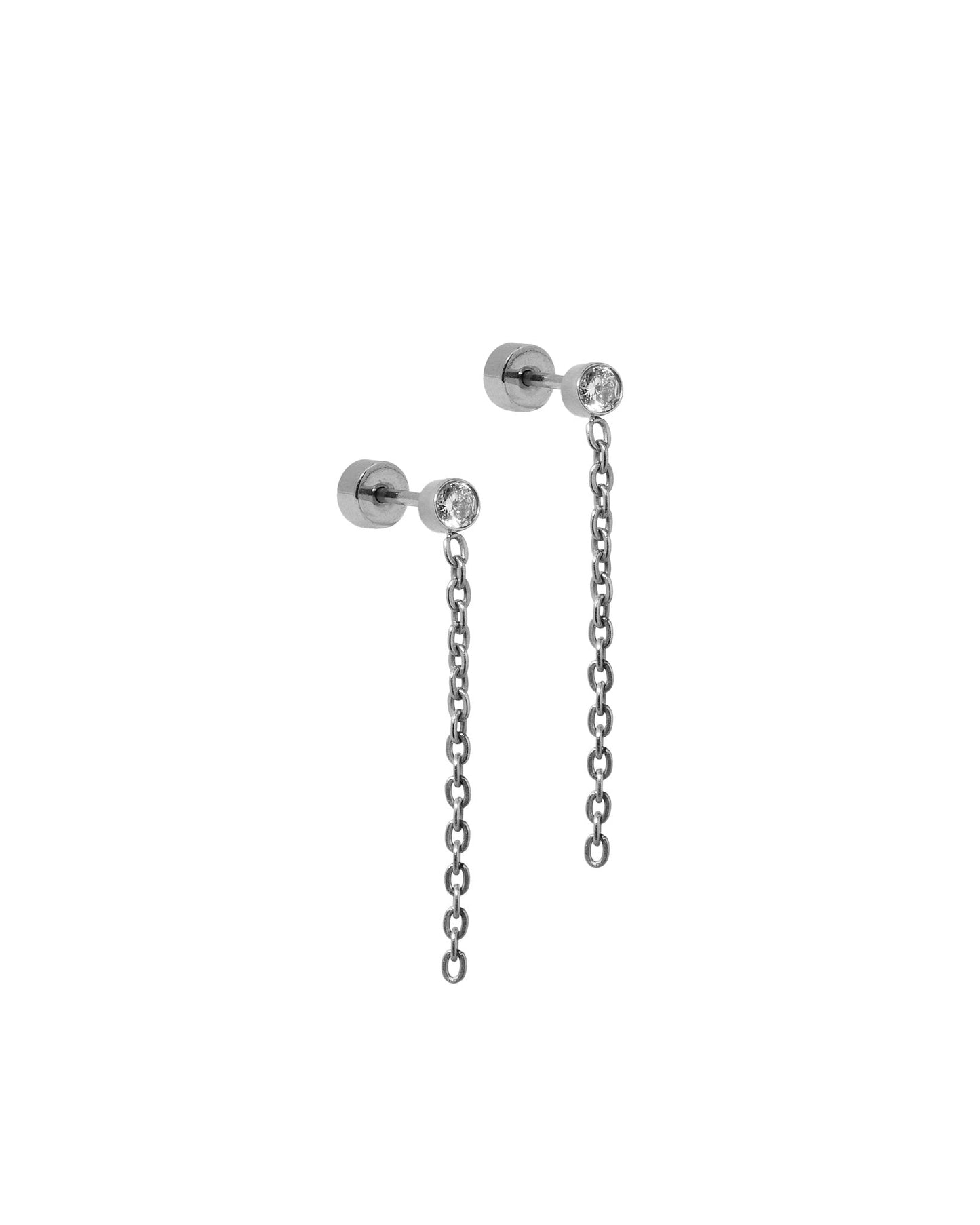 Screwback Stud Earrings - Darby Duster Silver - Shop LINNY CO