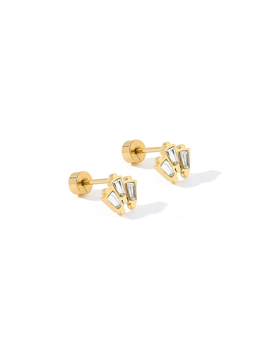 Screwback Stud Earrings - Demi Gold - Shop LINNY CO
