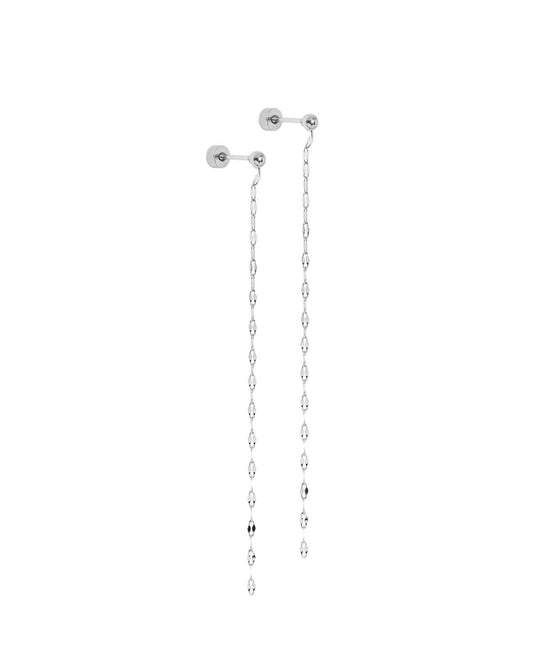 Screwback Stud Earrings - Devin Duster Siver - Shop LINNY CO