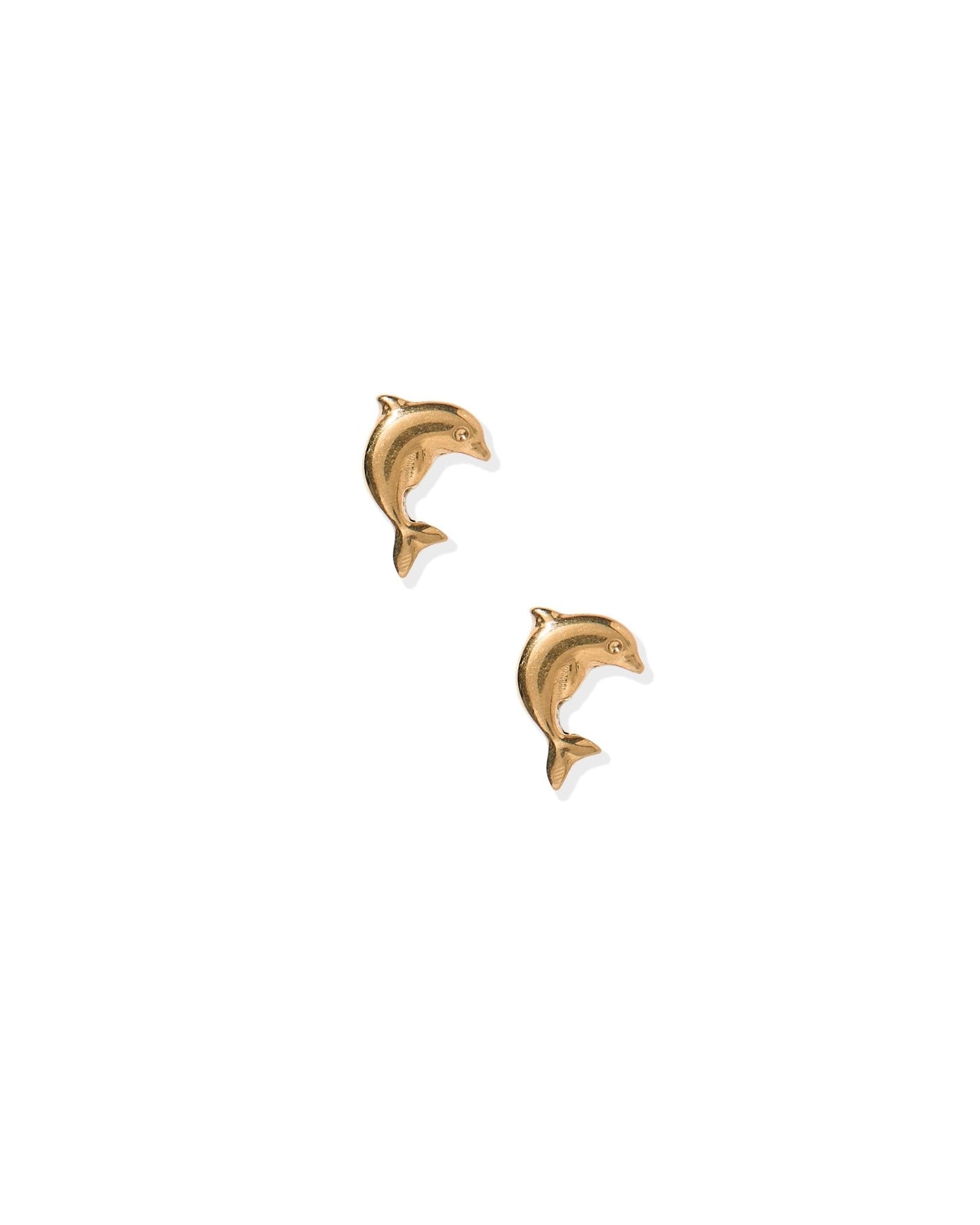 Screwback Stud Earrings - Dolphin Gold - Shop LINNY CO