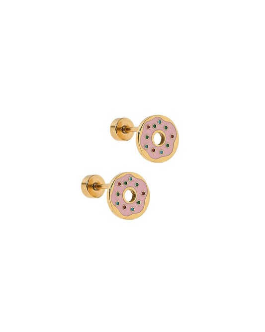 Screwback Stud Earrings - Donut - Shop LINNY CO