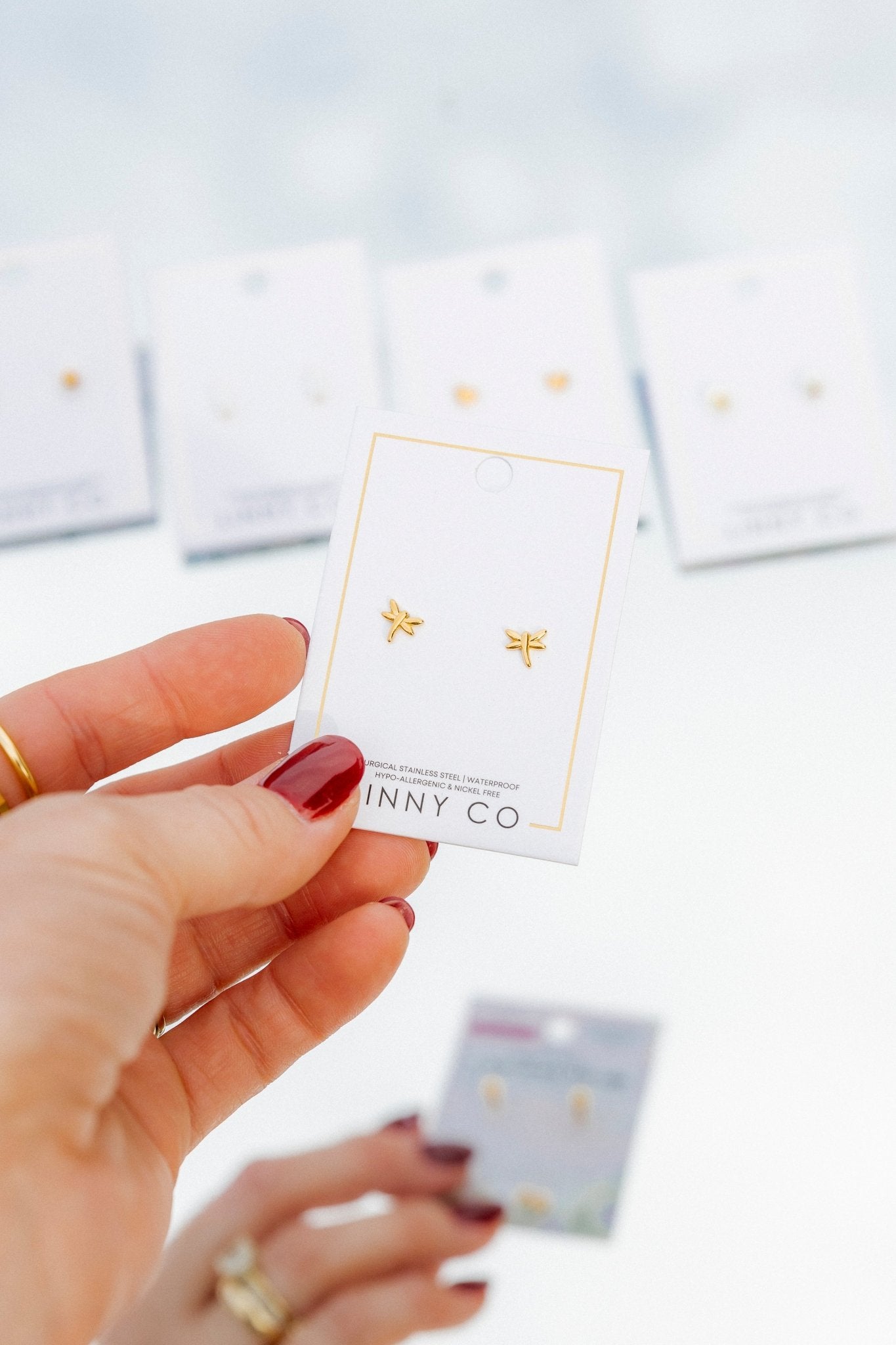 Screwback Stud Earrings - Dragonfly - Shop LINNY CO