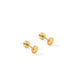 Screwback Stud Earrings - Drew Round Gold - Shop LINNY CO