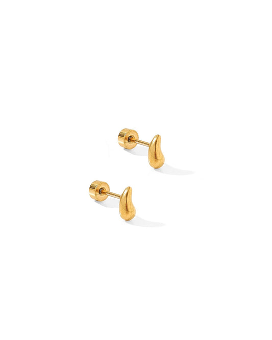 Screwback Stud Earrings - Emma Gold - Shop LINNY CO