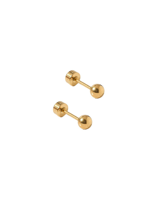 Screwback Stud Earrings - Evelyn Gold - Shop LINNY CO
