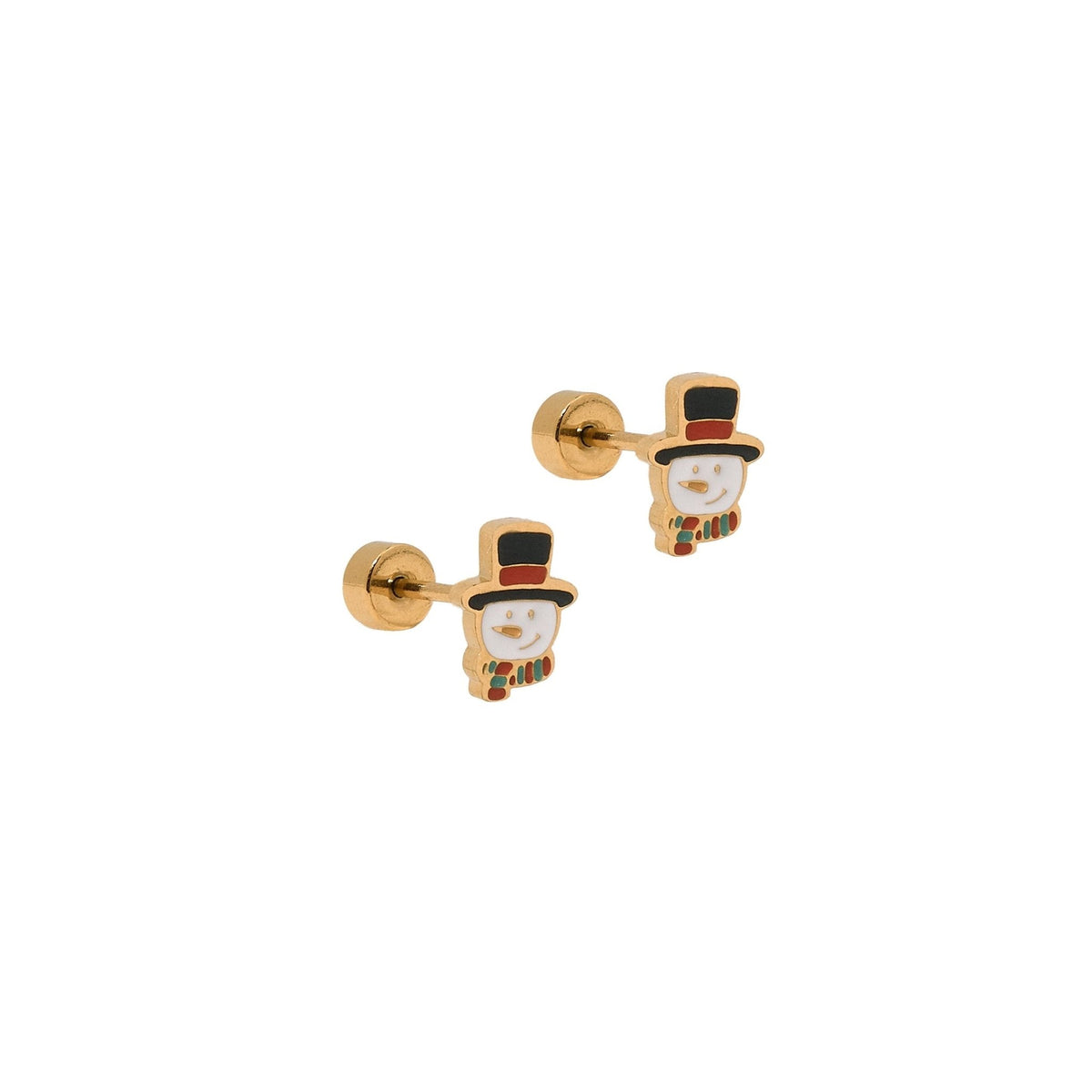Screwback Stud Earrings - Fancy Snowman - Shop LINNY CO