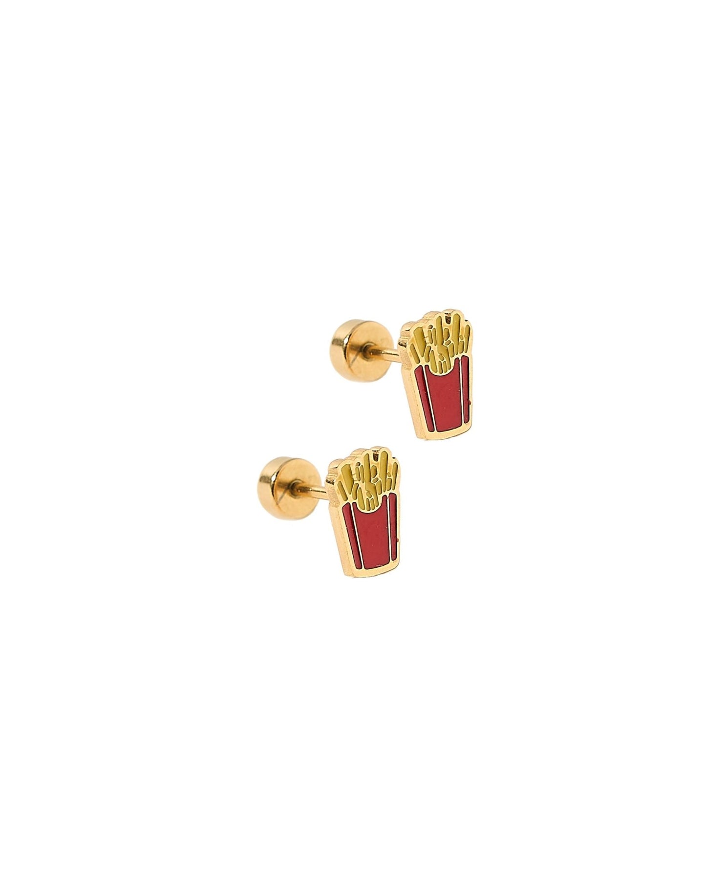 Screwback Stud Earrings - French Fries - Shop LINNY CO