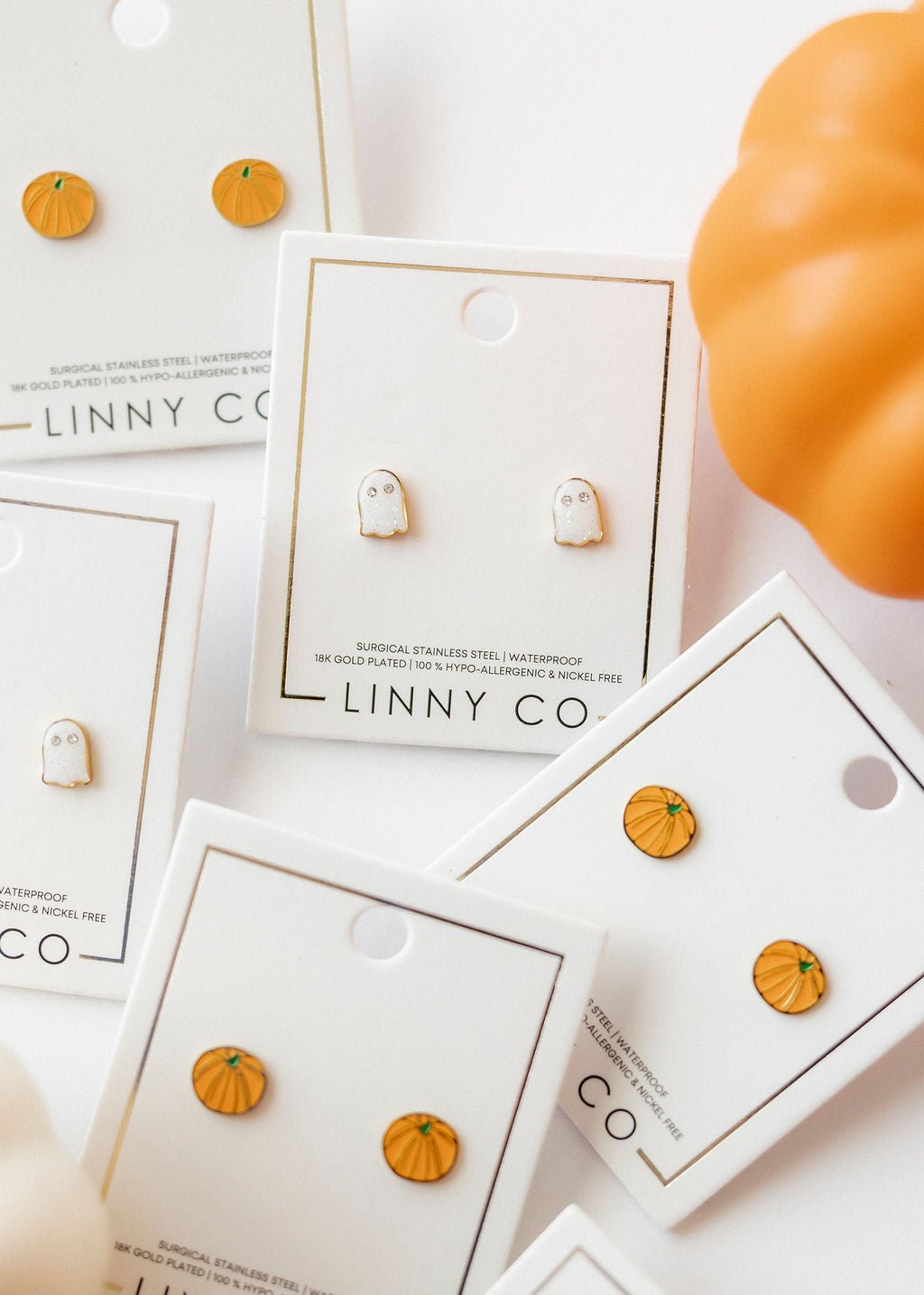 Screwback Stud Earrings - Ghost - Shop LINNY CO