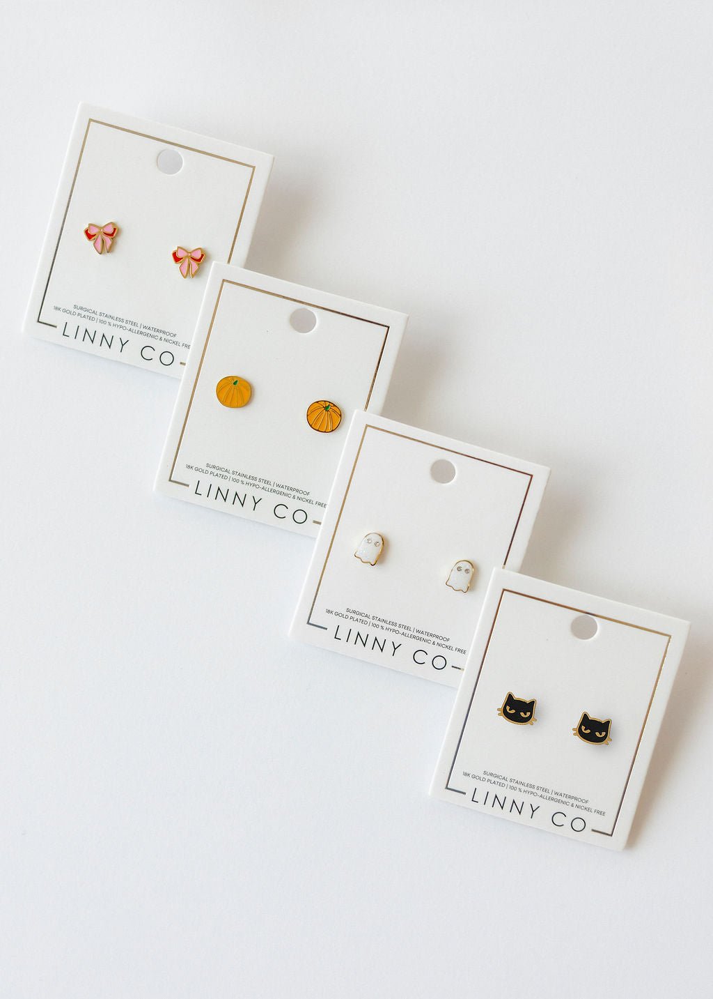 Screwback Stud Earrings - Ghost - Shop LINNY CO