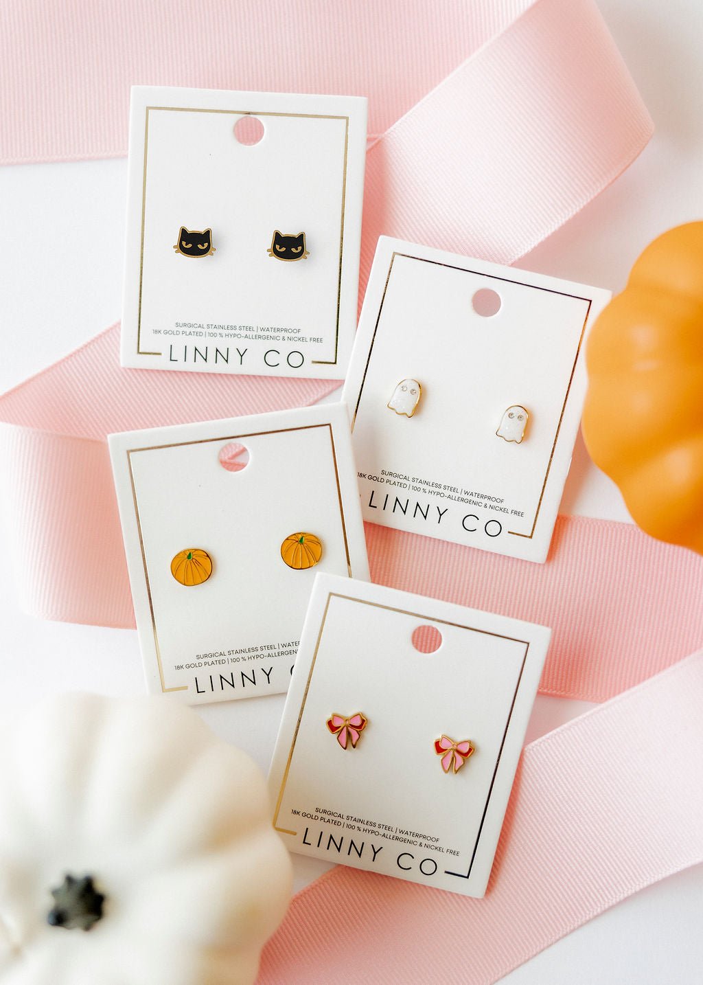Screwback Stud Earrings - Ghost - Shop LINNY CO