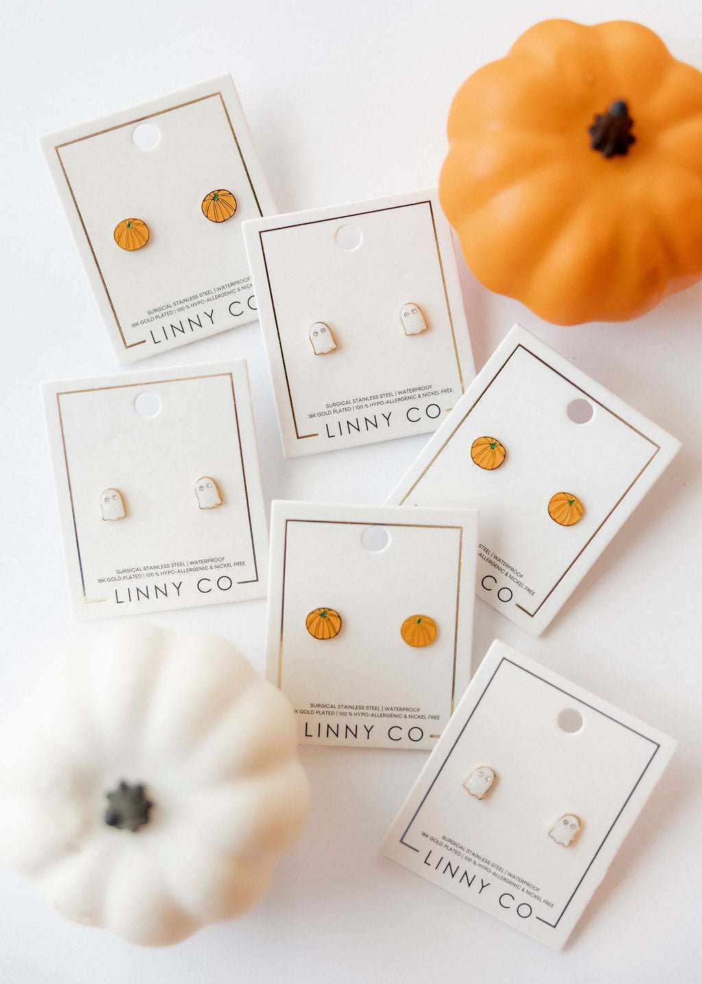 Screwback Stud Earrings - Ghost - Shop LINNY CO