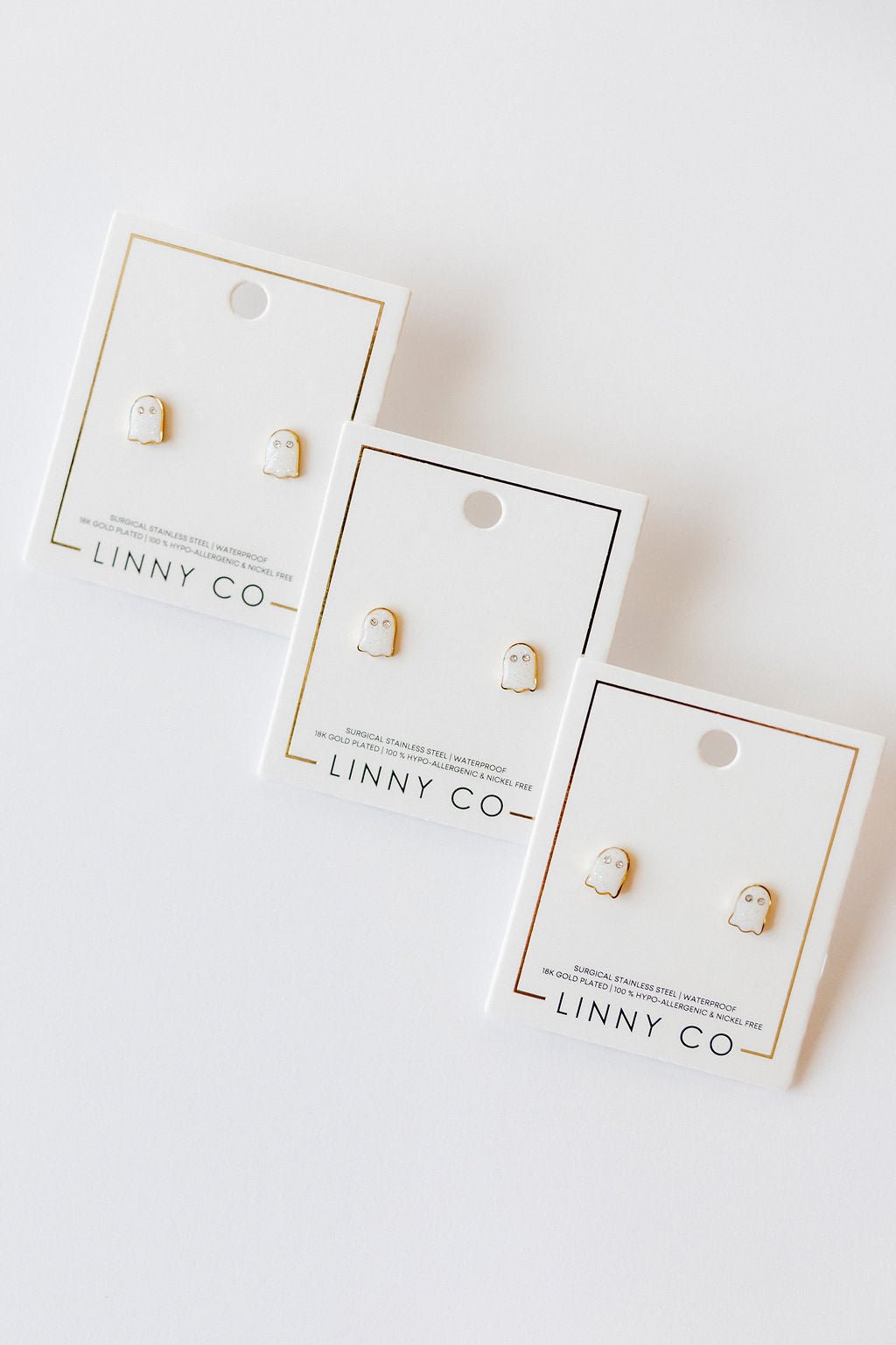 Screwback Stud Earrings - Ghost - Shop LINNY CO