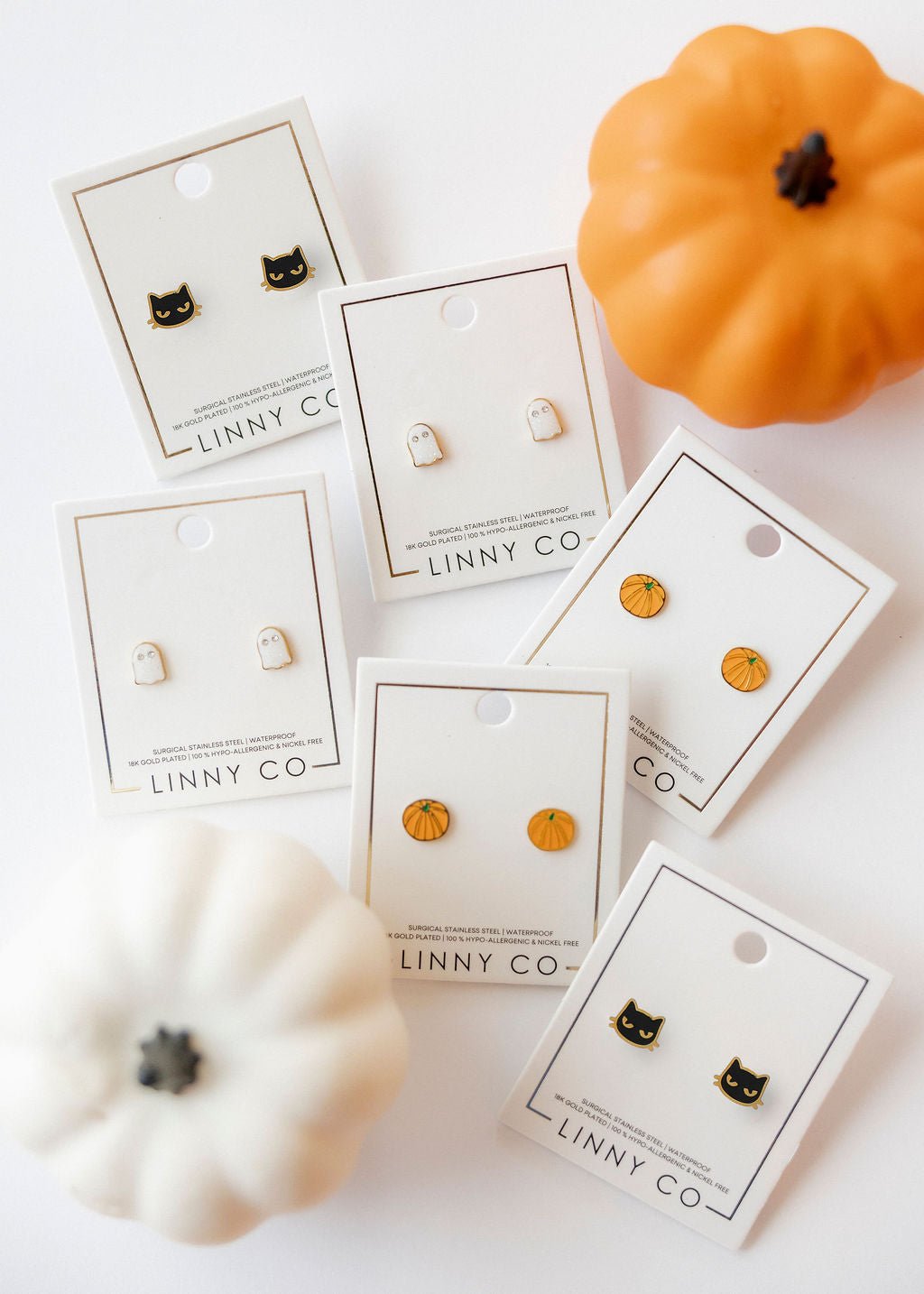 Screwback Stud Earrings - Ghost - Shop LINNY CO