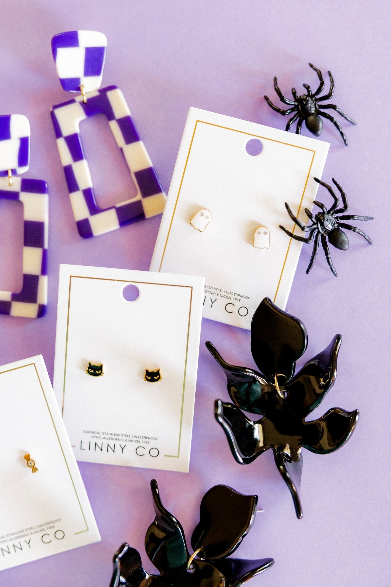 Screwback Stud Earrings - Ghost - Shop LINNY CO