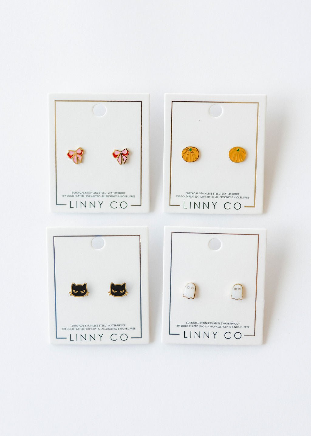 Screwback Stud Earrings - Ghost - Shop LINNY CO