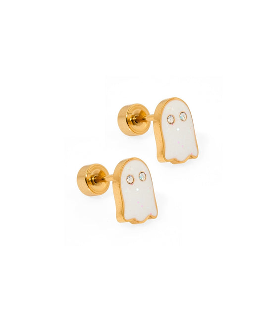 Screwback Stud Earrings - Ghost - Shop LINNY CO