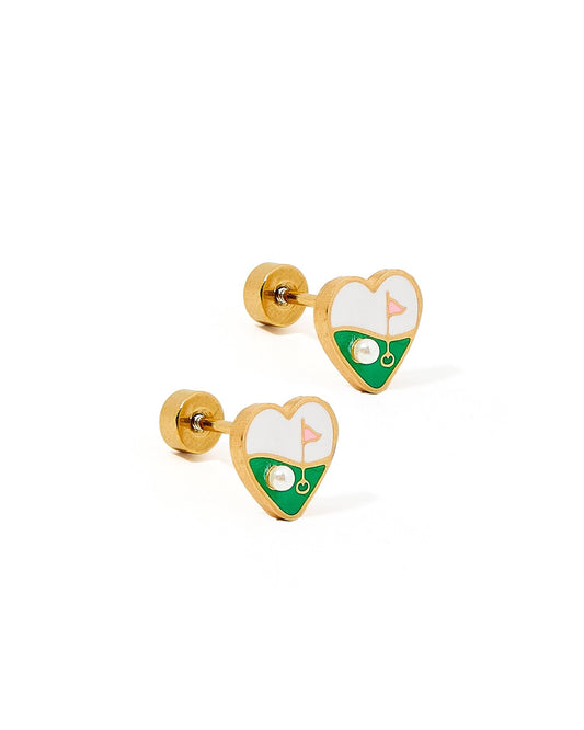 Screwback Stud Earrings - Golf Par - Tee - Shop LINNY CO