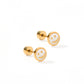 Screwback Stud Earrings - Happy Face - Shop LINNY CO