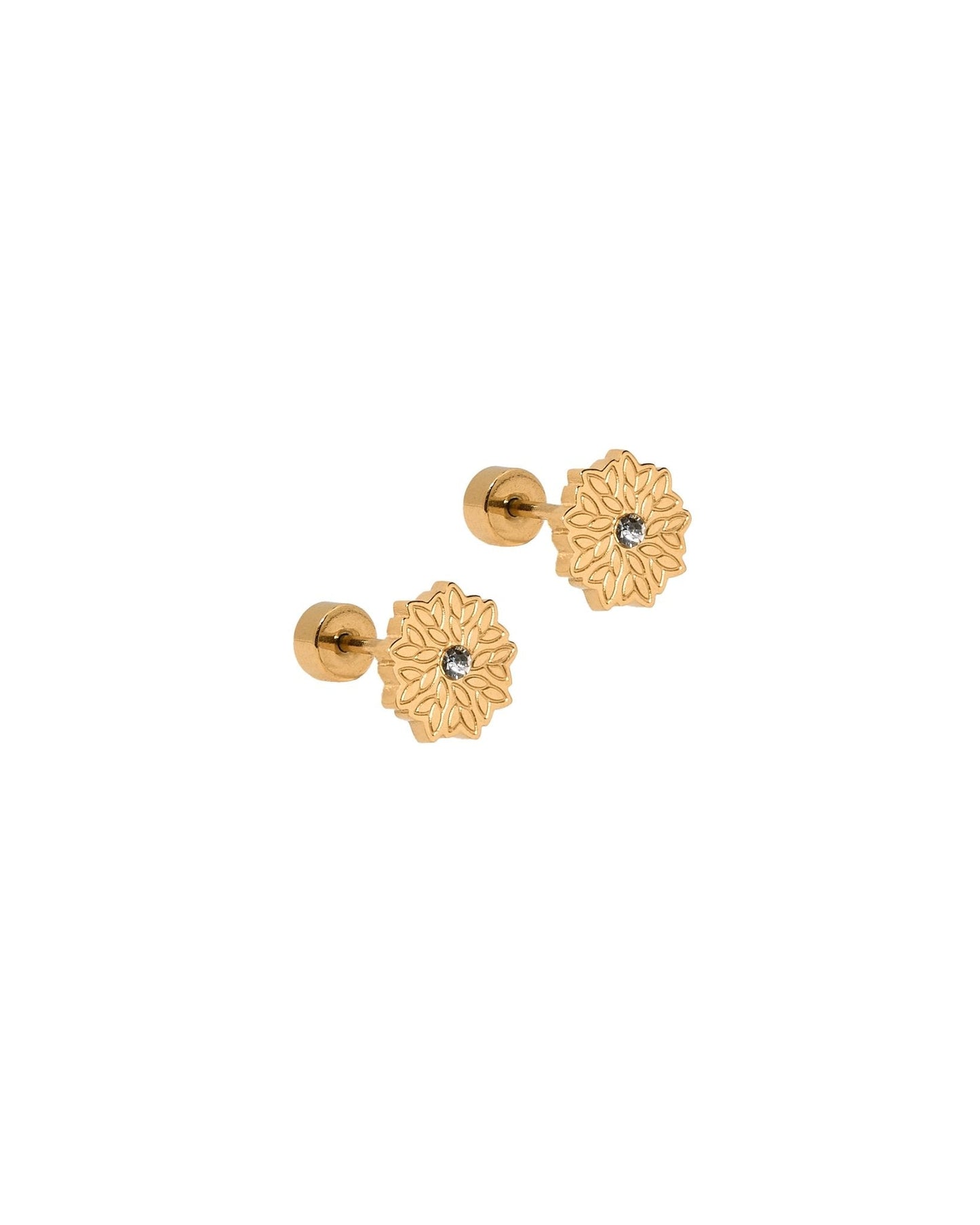 Screwback Stud Earrings - Heaven's 27 Clear CZ - Shop LINNY CO