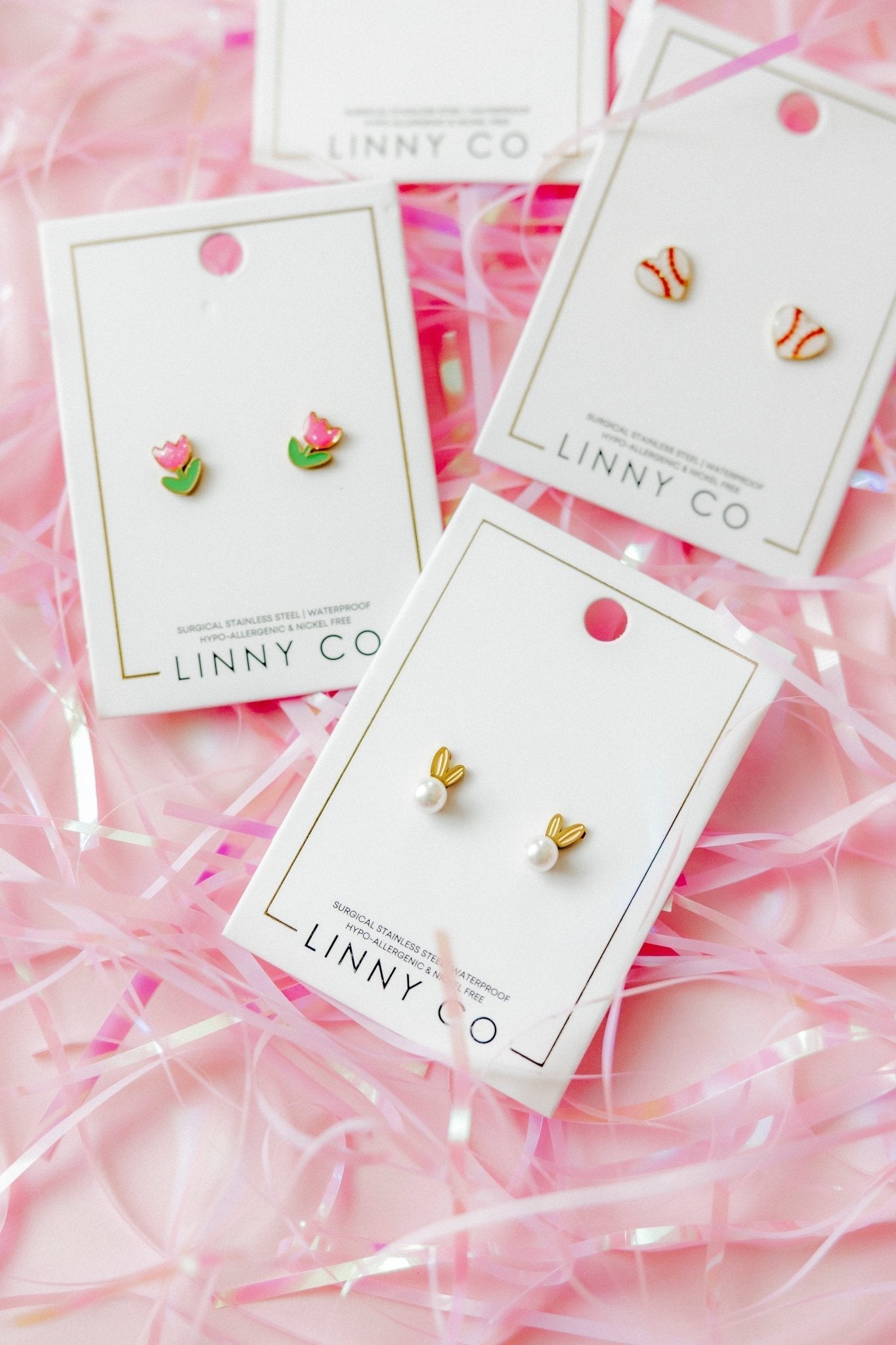 Screwback Stud Earrings - Heidi Pearl Bunny - Shop LINNY CO