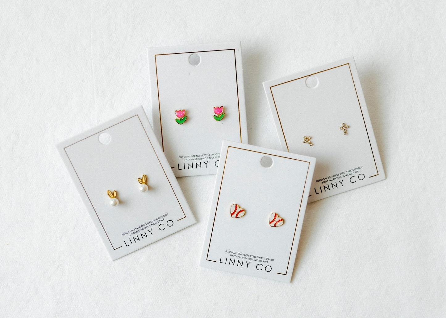 Screwback Stud Earrings - Heidi Pearl Bunny - Shop LINNY CO