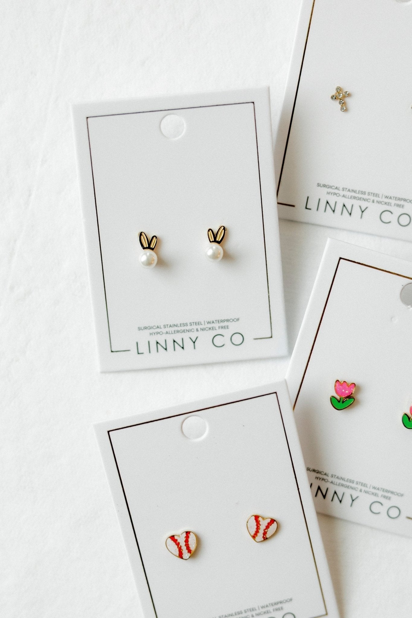Screwback Stud Earrings - Heidi Pearl Bunny - Shop LINNY CO