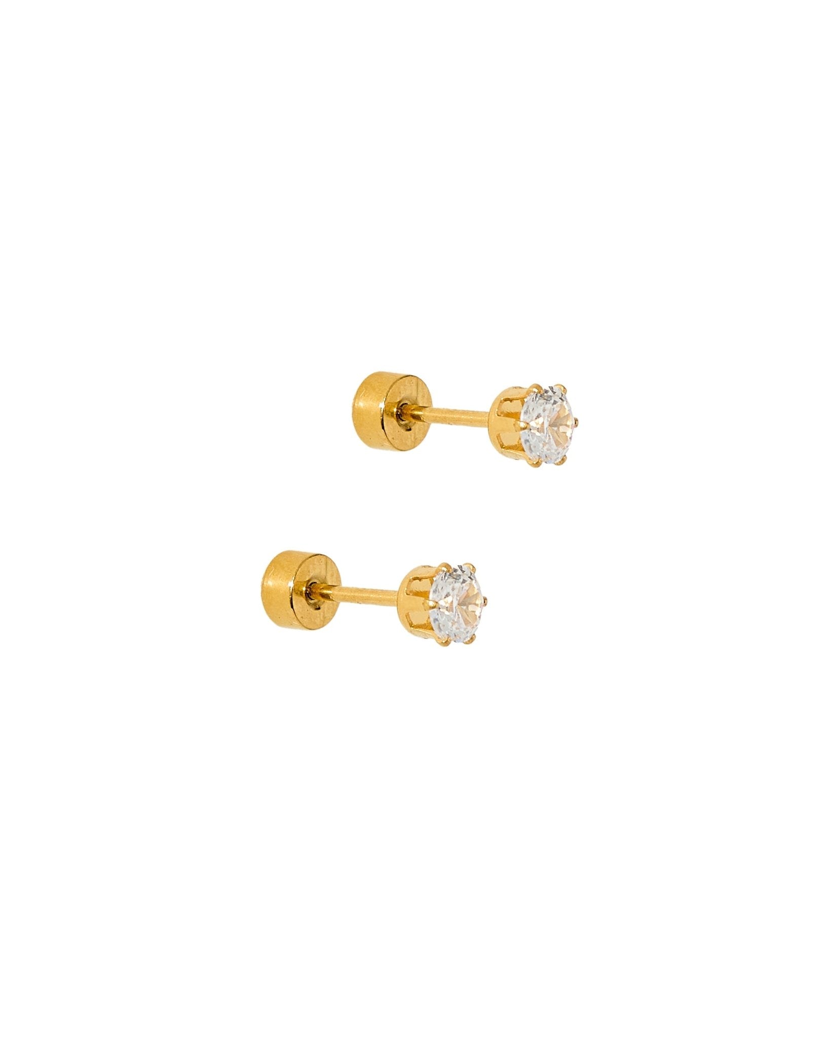 Screwback Stud Earrings - Helen Gold - Shop LINNY CO