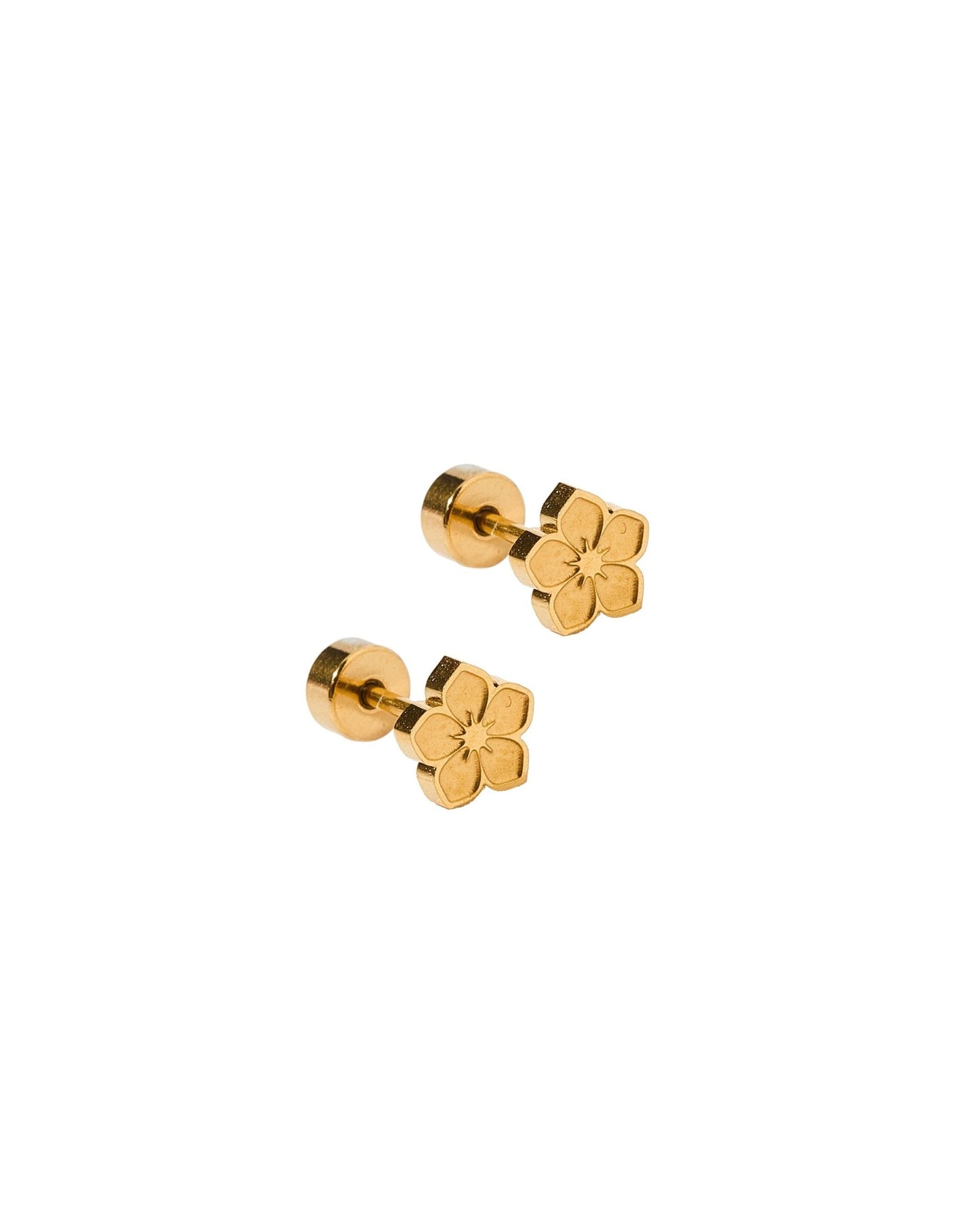 Screwback Stud Earrings - Hibiscus - Shop LINNY CO